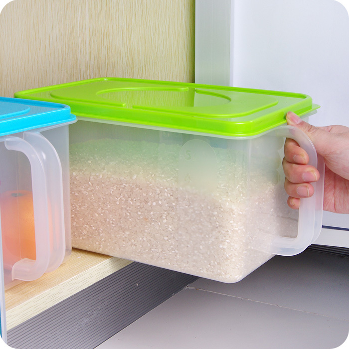 Plastic-storage-box-with-handle-storage-refrigerator-fresh-boxed-cereals-rice-flour-storage-box-stackable-storage