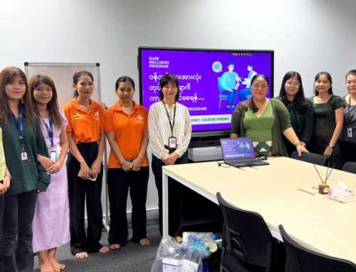 ကျန်းမာရေးစောင့်ရှောက်မှုတစ်ရပ်အဖြစ် a Sure Company မှ ဝန်ထမ်းများအား ရာသီတုပ်ကွေး ကာကွယ်ဆေး အခမဲ့ ထိုးနှံပေးခဲ့